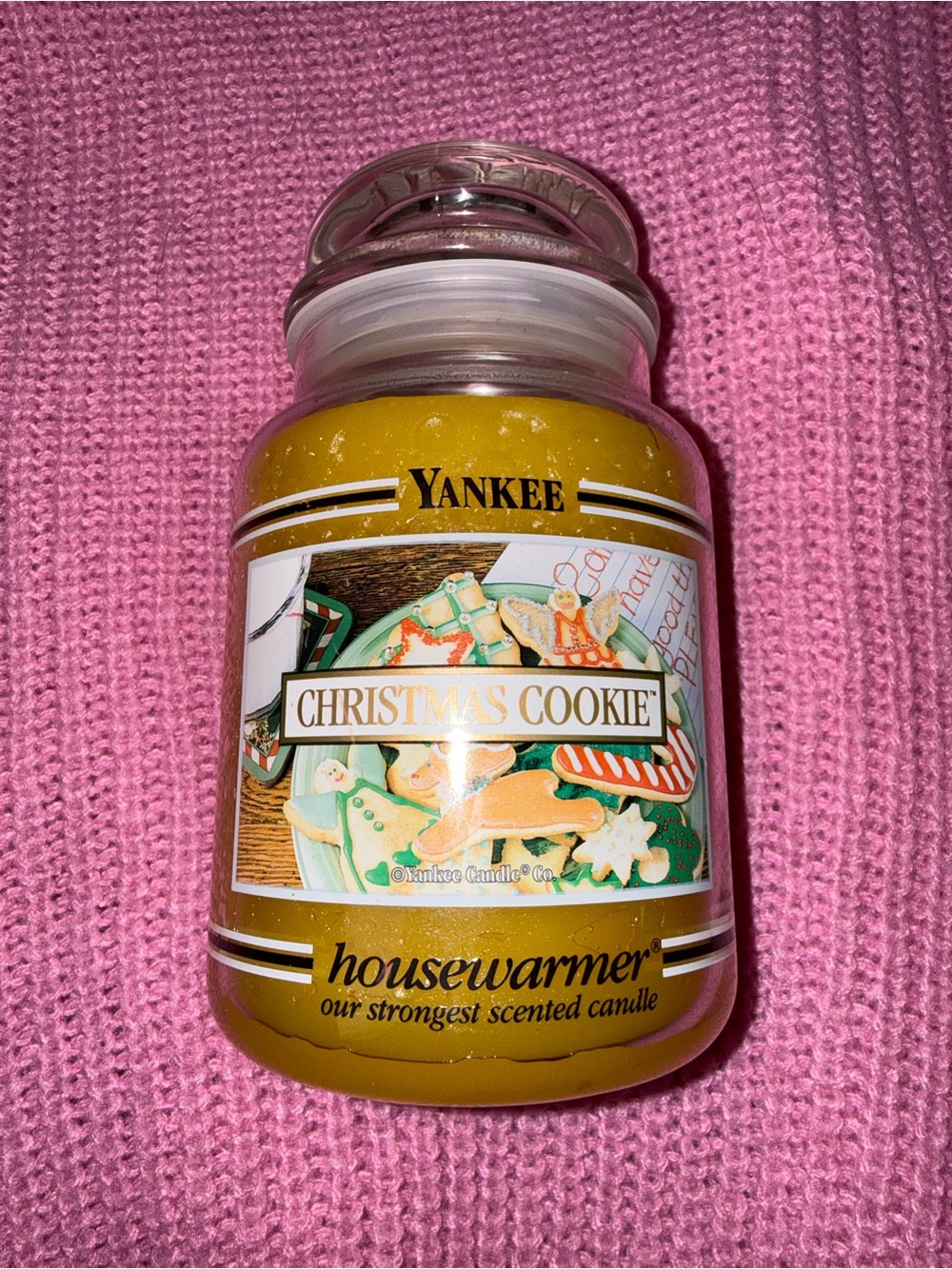 Christmas Cookie Housewarmer Scented Candle - Yellow